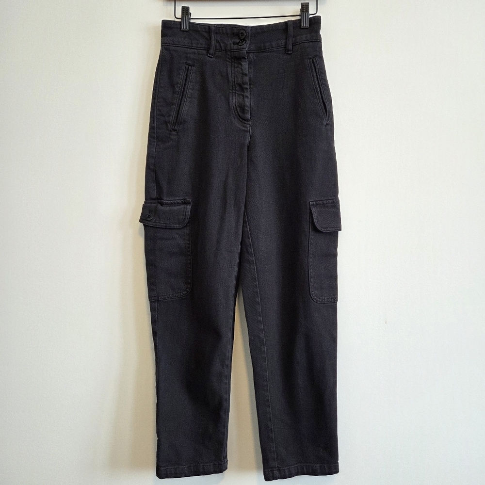 Wilfred Free Aritzia Black Cargo Pants Women’s Size 6 Adjustable Ankle - Picture 2 of 9